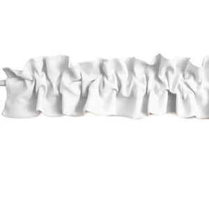 Solid Poplin Curtain Sleeve Topper White