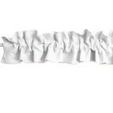 Solid Poplin Curtain Valance Sleeve Topper - White