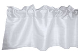 Faux Silk Dupioni Window Valance 56 Inch Wide - White