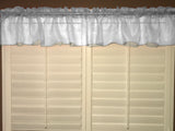 Sheer Organza Window Valance 58" Wide - Solid White