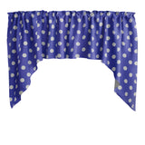 Swag Valance Cotton Polka Dots Print 58" Wide / 36" Tall