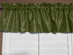 Pintuck Window Valance 52" Wide Olive