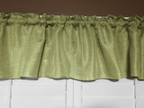 Faux Burlap Window Valance 58" Wide Solid Willow
