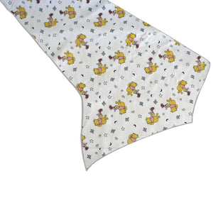 100% Cotton Table Runner Birthday / Event Decoration Winnie the Pooh and Pigglet Night Time Strole