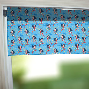 100% Cotton Window Valance 42" Wide DC Comics Wonder Women Lasso