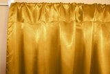 Shiny Satin Solid Single Curtain Panel Drapery 58 Inch Wide Yellow