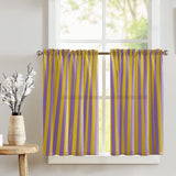 Cotton 1 Inch Wide Stripes Print Café Tier Curtains Window Treatment Kitchen Home Décor