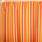 Cotton Curtain Stripe Print 58 Inch Wide / Multi Stripe Yellow Red