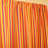 Cotton Curtain Stripe Print 58 Inch Wide / Multi Stripe Yellow Red