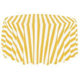 Cotton 1 Inch Wide Stripes Round Tablecloth for Wedding/Bridal Shower, Birthdays, Special Events