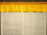 Sheer Organza Window Valance 58" Wide - Solid Yellow