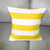 Cotton 2 Inch Stripe Decorative Throw Pillow/Sham Cushion Cover Yellow & White