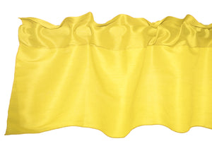 Faux Silk Dupioni Window Valance 56 Inch Wide Yellow