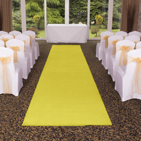 Felt Aisle Runner for Wedding Runway and VIP Events Solid Yellow