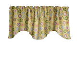 Scalloped Valance Cotton Circles and Dots Print 58" Wide / 20" Tall
