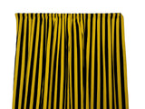 Cotton Curtain Stripe Print 58 Inch Wide / 1 Inch Stripe - Yellow and Black