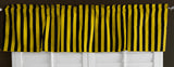 Cotton Window Valance Stripe Print 58 Inch Wide / 1 Inch Stripe - Yellow and Black