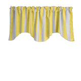 Scalloped Valance Cotton Print 2 Inch Wide Stripes 58" Wide / 20" Tall
