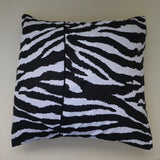 Cotton Zebra Stripes Animal Print Decorative Throw Pillow/Sham Cushion Cover Black