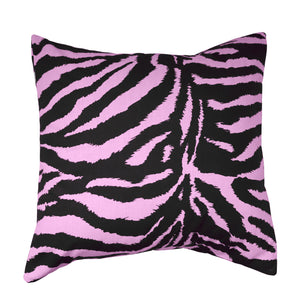 Cotton Zebra Stripes Animal Print Decorative Throw Pillow/Sham Cushion Cover - Pink