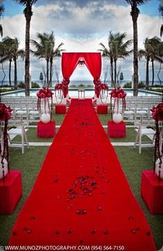 Felt Aisle Runner for Wedding Runway and VIP Events Solid Red