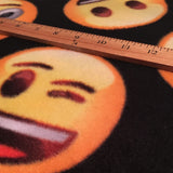 Fleece Blanket Emoji Faces Black