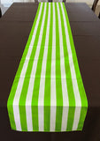 Stripes and Solid Table Linen Set for Formal or Causal Dining with 1 Solid Polyester Tablecloth with a Set of Napkins and Matching Table Runner