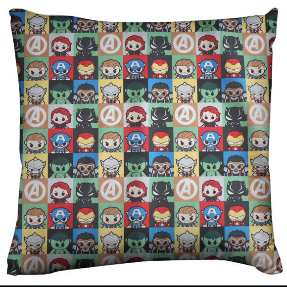 Marvel Themed Decorative Throw Pillow/Sham Cushion Cover Marvel Avengers Cartoon Squares