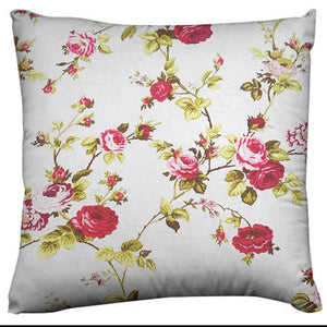 Cotton Vintage Floral Decorative Throw Pillow/Sham Cushion Cover Red